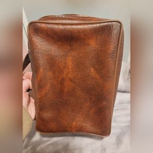 Vintage Rich Brown Leather Travel or Business Bag